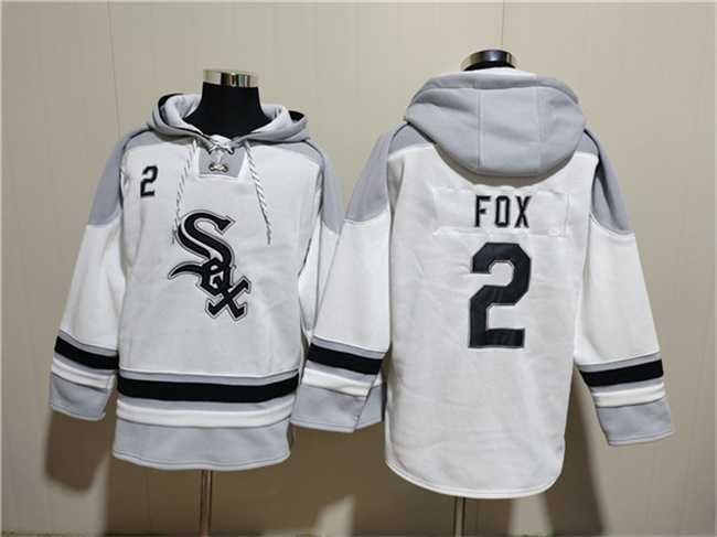 Men's Chicago White Sox #2 Nellie Fox White Ageless Must-Have Lace-Up Pullover Hoodie,We sell and wholesale Men's Chicago White Sox #2 Nellie Fox White Ageless Must-Have Lace-Up Pullover Hoodie on line form chian!